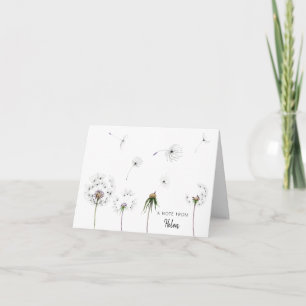 Minimalist Watercolor Dandelion Wish Note Cards