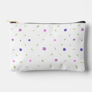 Minimalist Watercolor Floral Accessory Pouch