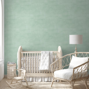 Minimalist Watercolor Mint Green textured Nursery Wallpaper