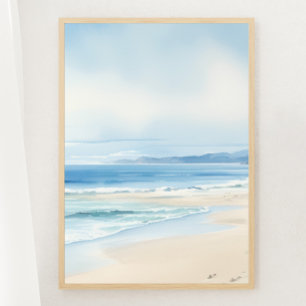 Minimalist Watercolor Seascape Print 3 of 3