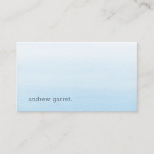 Minimalist Watercolor Sky Blue Business Card