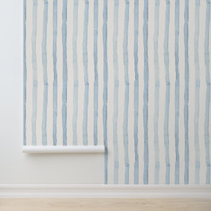 Minimalist Watercolor Stripes boy wallpaper