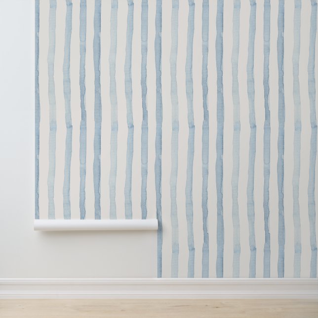 Minimalist Watercolor Stripes boy wallpaper (Application)