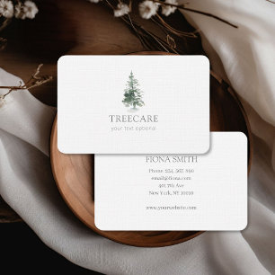 Minimalist Watercolor Tree Business Card