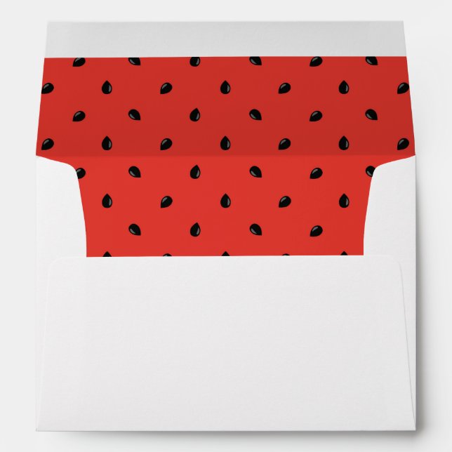 Minimalist Watermelon Seed Pattern Envelope (Back (Bottom))