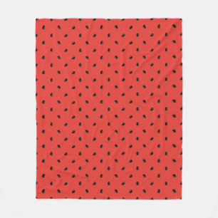 Minimalist Watermelon Seed Pattern Fleece Blanket