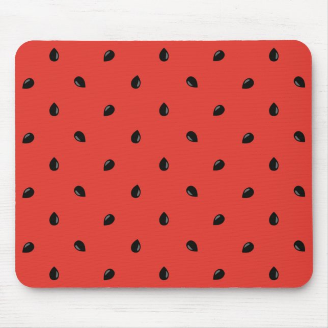 Minimalist Watermelon Seed Pattern Mouse Mat (Front)