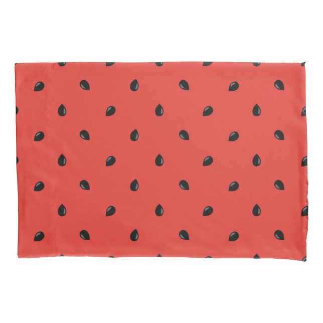 Minimalist Watermelon Seed Pattern Pillowcase (Front-Left)