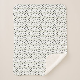 Minimalist Watermelon Seeds and Stripes Summer Wra Sherpa Blanket