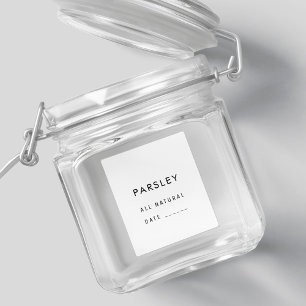 Minimalist Waterproof Kitchen Spice Jar Label
