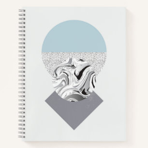 Minimalist Wave & Dots Design Notebook