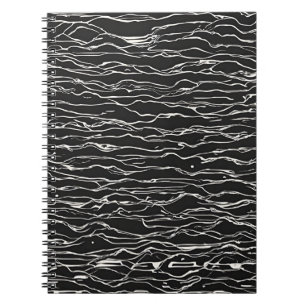Minimalist Waves Notebook – Black and White Elegan