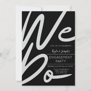 Minimalist We do engagement invitation card