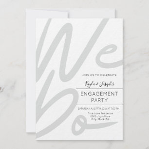 Minimalist We do engagement party invitation