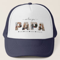 Minimalist We Love You PAPA Photo Collage