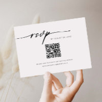 Minimalist Website RSVP Barcode Enclosure Card