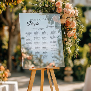 Minimalist Wedding Alphabetical Seating Chart