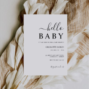 Minimalist Wedding Baby Shower  Invitation