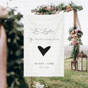 Minimalist Wedding Backdrop Banner Elegant Script