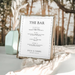 Minimalist Wedding Bar Menu Sign Template