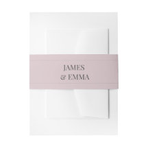 Minimalist Wedding Belly Band Dusky Rose
