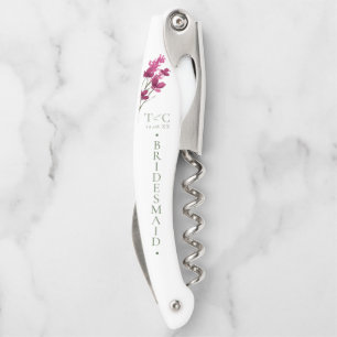 Minimalist Wedding Bridesmaid Fuchsia ID954 Corkscrew