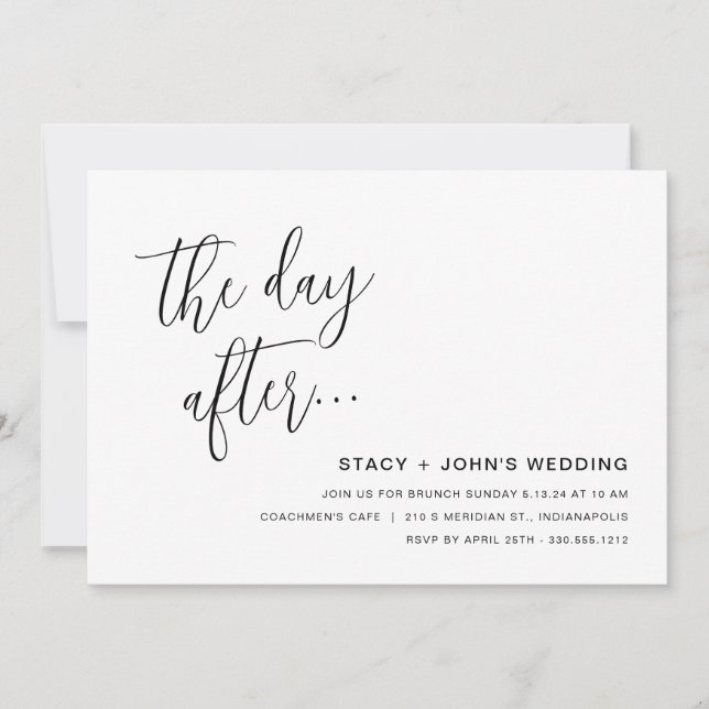 Minimalist Wedding Brunch Invitation (Front)