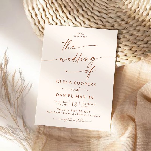 Minimalist Wedding Ceremony Invitation (Creator Uploaded)