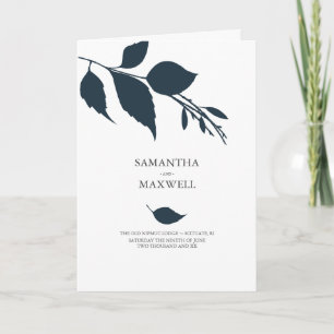 Minimalist Wedding Ceremony Programs Programme