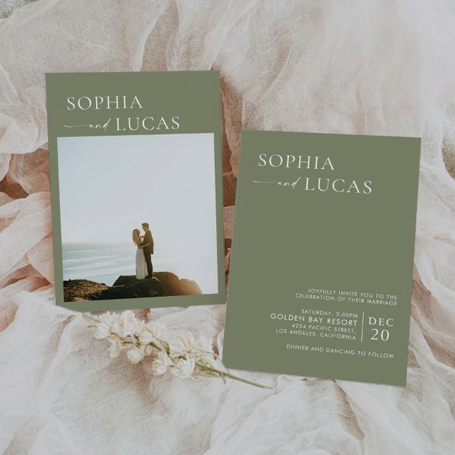 Minimalist Wedding Ceremony with Photo Invitation (Creator Uploaded)