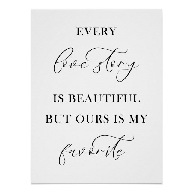 Minimalist Wedding – Chic & Simple Elegant Poster (Front)