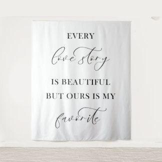 Minimalist Wedding – Chic & Simple Elegant Tapestry