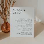 Minimalist Wedding Dessert Bar Cupcake Menu Sign<br><div class="desc">This is a modern, elegant wedding cupcake menu sign featuring a minimalist layout and a beautiful, modern font. All colours are editable. // Search "HARLOW" in the Sincerely By Nicole Zazzle store for matching designs. * If you like this design but don't see it available for something you are looking...</div>