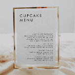 Minimalist Wedding Dessert Bar Cupcake Menu Sign  Invitation<br><div class="desc">This is a modern, elegant wedding cupcake menu sign featuring a minimalist layout and a beautiful, modern font. All colours are editable. // Search "HARLOW" in the Sincerely By Nicole Zazzle store for matching designs. * If you like this design but don't see it available for something you are looking...</div>