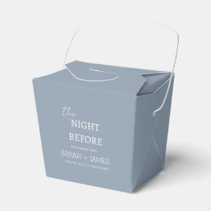Minimalist Wedding Dusty Blue the Night Before Favour Box