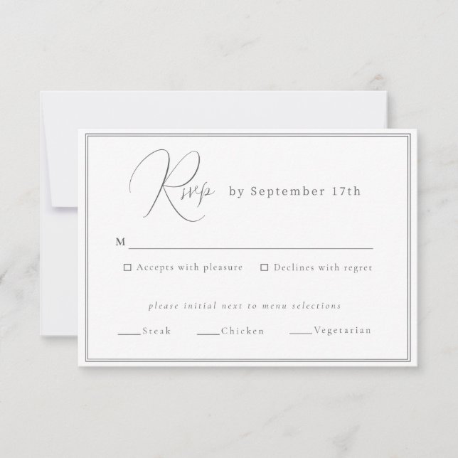 Minimalist Wedding Enclosure Card (Front)