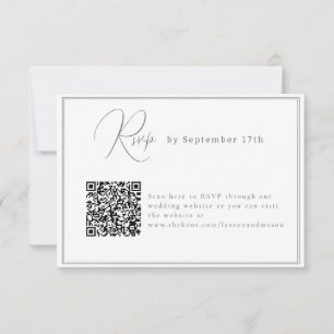 Minimalist Wedding Enclosure Card Online Response