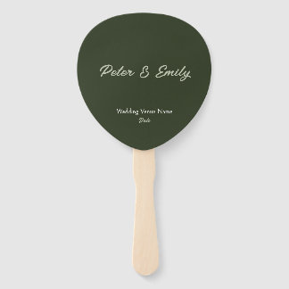 Minimalist Wedding Fan Keepsake