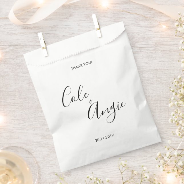 Minimalist Wedding  Favour Bags (Clipped)
