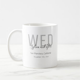 Minimalist Wedding Favour Coffee Mug