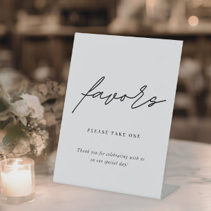 Minimalist Wedding Favours Pedestal Sign