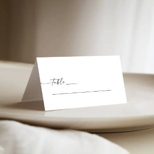Minimalist Wedding Folded Place Card