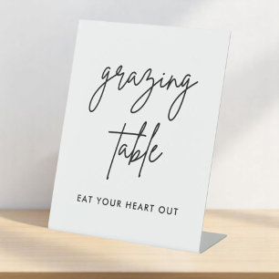 Minimalist Wedding Food Grazing Table Sign 