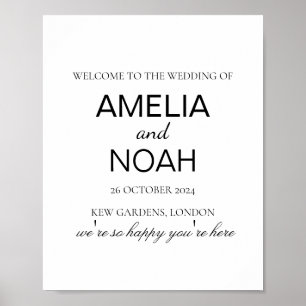 Minimalist Wedding funny wedding wedding featurin Poster
