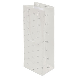 Minimalist Wedding Gift Bag Warm Ivory