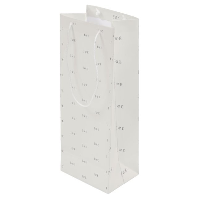 Minimalist Wedding Gift Bag | Warm Ivory (Back Angled)