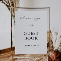 Minimalist Wedding Guest Book Sign Template