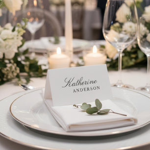Minimalist Wedding Guest Dinner Party Place Card