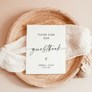 Minimalist Wedding Guestbook Sign, Modern Wedding