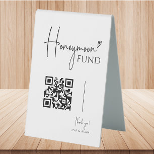 Minimalist Wedding Honeymoon Fund QR Code
